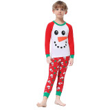 Toddler Kids Boys and Girls Christmas Pajamas Sets Red Snow Man Top and Christmas Trees Pants
