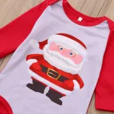 Toddler Kids Boys and Girls Christmas Pajamas Sets Red Santa Claus Top and Plaid Pant