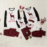 Toddler Kids Boys and Girls Christmas Pajamas Sets Christmas Plaids Deer Top and Pants