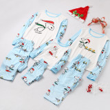 Toddler Kids Boys and Girls Christmas Pajamas Sets Blue Cartoon Snoopy Top and Pants