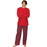Toddler Kids Boys and Girls Christmas Pajamas Sets Red Top and Plaids Pant