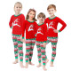 Toddler Kids Boys and Girls Christmas Pajamas Sets Red Deer Stars Top and Christmas Pattern Pants