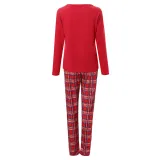 Toddler Kids Boys and Girls Christmas Pajamas Sets Red Santa Claus Top and Plaid Pant