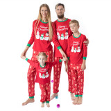 Toddler Kids Boys and Girls Christmas Pajamas Sets Snow Man Red Top and Pant