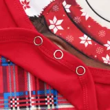 Toddler Kids Boys and Girls Christmas Pajamas Sets Red Deers Top and Plaid Pant