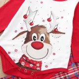 Toddler Kids Boys and Girls Christmas Pajamas Sets Red Deers Top and Plaid Pant