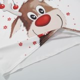 KidsHoo Exclusive Design Toddler Kids Boys and Girls Christmas Pajamas Sets Cute White Christmas Deer T-shirt and Red Plaids Short Pants