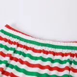 Toddler Kids Boys and Girls Christmas Pajamas Sets Green ELF SQUAD Top and Red Stripes Pants