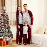 Toddler Kids Boys and Girls Christmas Pajamas Sets Snowflake Prints Tops and Plaid Pants