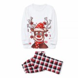 Toddler Kids Boys and Girls Christmas Pajamas Sets Deers Plaid Snow Top and Red Pants