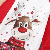 Toddler Kids Boys and Girls Christmas Pajamas Sets Red Deers Top and Plaid Pant