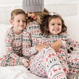 Toddler Kids Boys and Girls Christmas Pajamas Sets White Deers Trees Printing Top and Pants