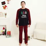 Toddler Kids Boys and Girls Christmas Pajamas Sets Plaids Trees Top and Red Plaid Pants