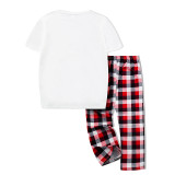 KidsHoo Exclusive Design Toddler Kids Boys and Girls Christmas Pajamas Sets Cute Christmas Deer Top Tshirt and Red Plaids Pants