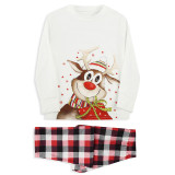 KidsHoo Exclusive Design Baby Toddler Kids Boys and Girls Christmas Pajamas Sets Christmas Deer Gift Top and Plaids Pants