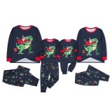 KidsHoo Exclusive Design Navy Santa Claus Dinosaurs Christmas Pajamas Sets For Baby Toddler Kids Boys and Girls