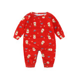 KidsHoo Exclusive Design Red Snowmans Toddler Kids Boys and Girls Christmas Pajamas Sets