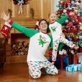 Baby Toddler Kids Boys and Girls Christmas Pajamas Sets Hohoho Slogan Sleepwear Sets