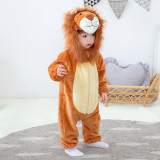 Baby Brown Cute Lion Onesie Kigurumi Pajamas Animal Costumes for Unisex Babys