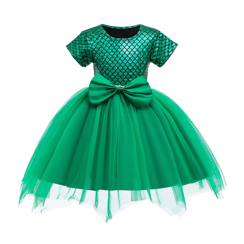 Toddler Kid Girls Green Mermaid Princess Tutu Dress