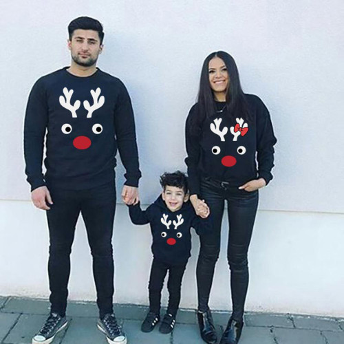 Christmas Matching Family Cute Deer Family Sweatshirt Tops