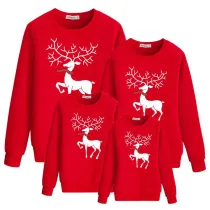 Christmas Matching Family Elk Family Sweatshirt Tops