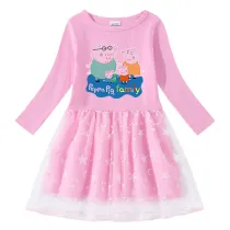 Toddler Girl Family Long Sleeve Tutu Dress