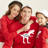 Christmas Matching Family Dinosaur Slogans Family Sweatshirt Tops