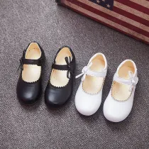 Toddler Girls PU Leather Flat Bowknot Dress Shoes