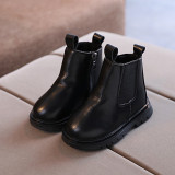 Toddler Kids PU Leather Martin Boots Shoes