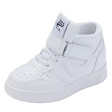 Toddler Boy and Girl White High Top Sneakers Running Shoes