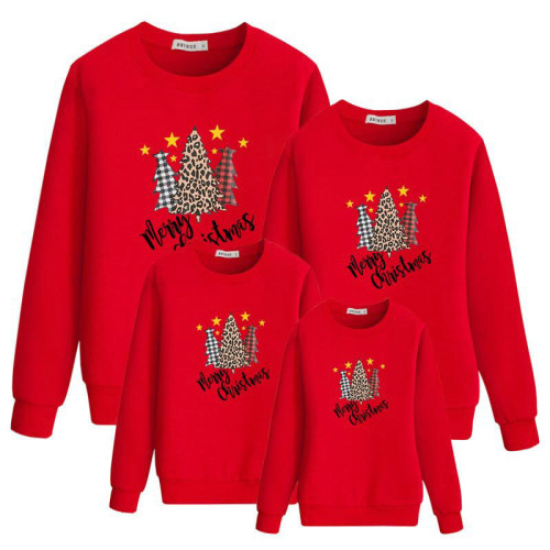 Christmas Matching Family Plaids Christmas Tree Gold Stars Christmas Sweatshirt Tops