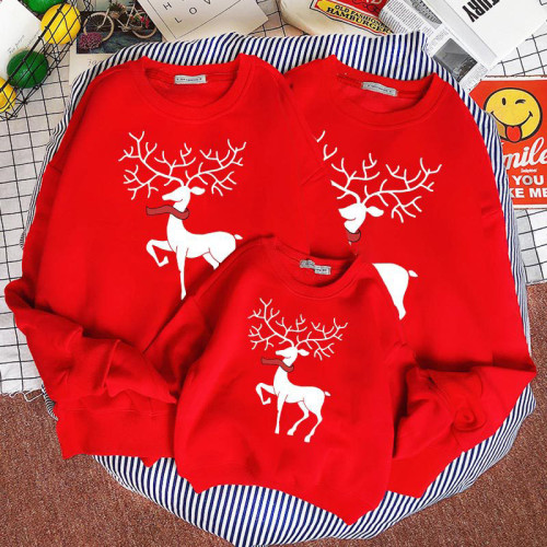 Christmas Matching Family Elk Family Sweatshirt Tops