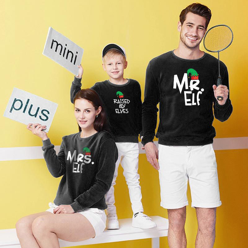 Christmas Matching Family Elf Slogans Family Sweatshirt Tops