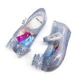 Toddler Girls Frozen Bowknot Waterproof Non-slip Jelly Shoes