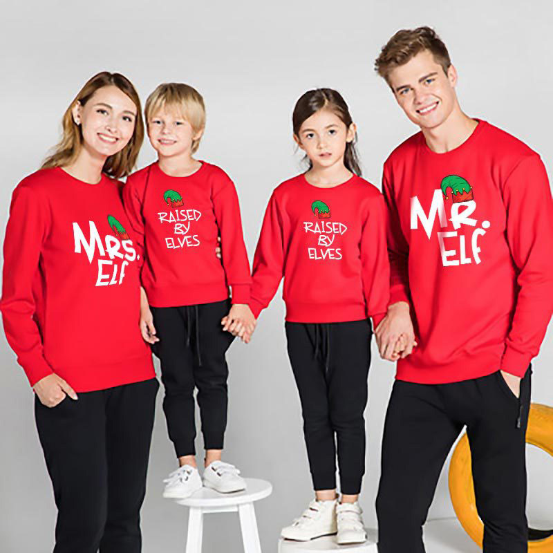 Christmas Matching Family Elf Slogans Family Sweatshirt Tops