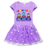Toddler Girl Little Train Short Sleeve Princess Dress
