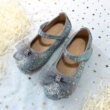 Toddler Girl Sequins Jewelry Mesh Bowknot Flat Girl Dress Shoes