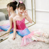 Toddler Kid Girls Halloween Cosplay Mermaid Princess Tutu Rose Pink Dress