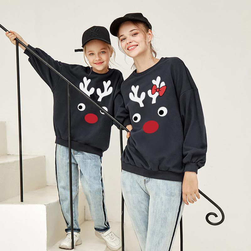 Christmas Matching Family Cute Deer Family Sweatshirt Tops