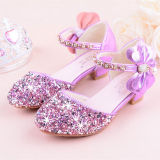 Toddler Girls Sequiens Jewelry High-Heeled Bow Girl Dress Shoes