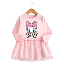 Toddler Girl Duck A-line Long-Sleeved Mesh Dress