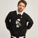 Christmas Matching Family Slogan Hohoho Christmas Hat Family Sweatshirt Tops