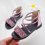 Toddler Girls Sequins Glitter Flat Sandals Shoes