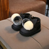 Toddler Kids Girl Rabbit Ear Pompom Sequins Warm Winter Snow Boot Shoes