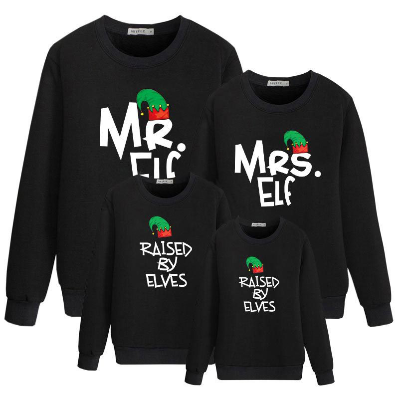 Christmas Matching Family Elf Slogans Family Sweatshirt Tops