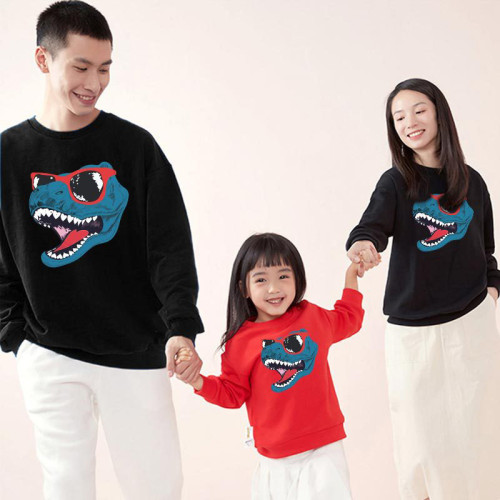 Christmas Matching Family Christmas Cool Dinosaur With Sunglasses Family Sweatshirt Tops