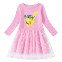Toddler Girl Pokemon Pikachu Long Sleeve Tutu Dress