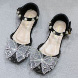 Toddler Girls Crystal Rhinestone Bowknot Pearls Dress Sandals Shoes