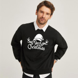 Christmas Matching Family Christmas Hat Antler Slogans Christmas Sweatshirt Tops
